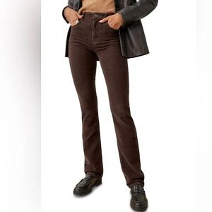 Reformation Peyton Bootcut Brown Corduroy Pants